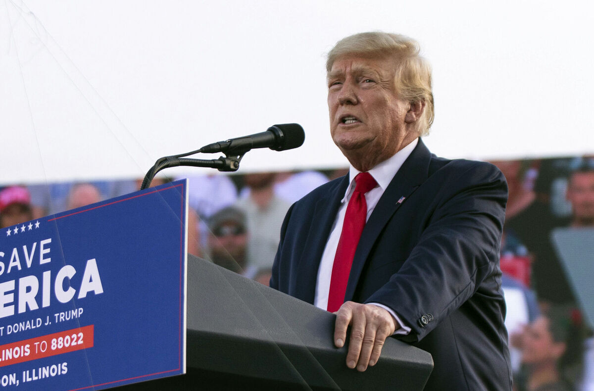 Former US President Donald Trump. Picture: Mike Sorensen/Quincy Herald-Whig via AP