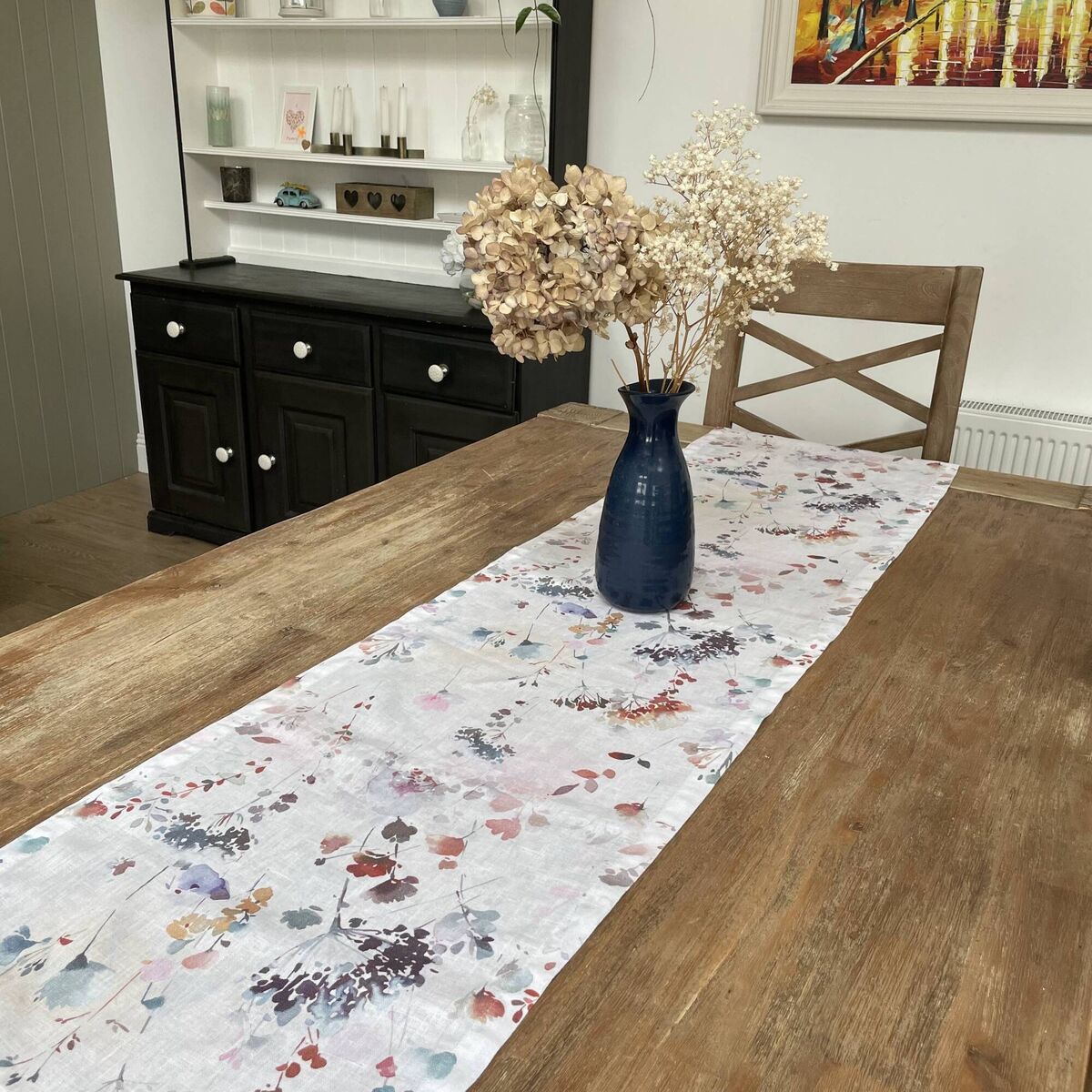 Watercolour table runner, €34.50, Lil &amp; Co.