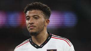 <p>GOOD FORM: Jadon Sancho was on the scoresheet again for Manchester United. Pic: Asanka Brendon Ratnayake/AP</p>