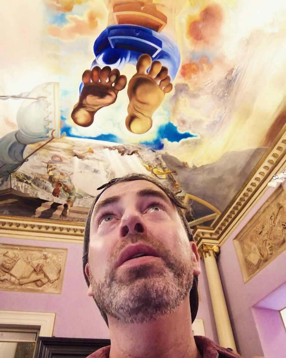 Domhnall O'Donoghue at the Dali Theatre-Museum. Domhnall O'Donoghue at the Dali Theatre-Museum.