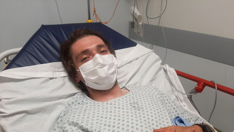 Cyclist issues warning after he is injured in alleged forest 'trap' Cyclist issues warning after he is injured in alleged forest 'trap'