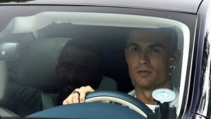<p>TALKS: Cristiano Ronaldo pictured arriving at Manchester United’s Carrington training ground. Pic: Peter Powell/PA Images</p>