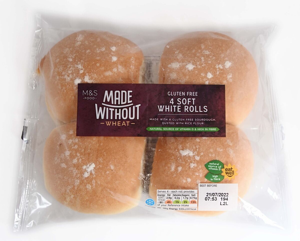 M&amp;S 4 White Rolls.
