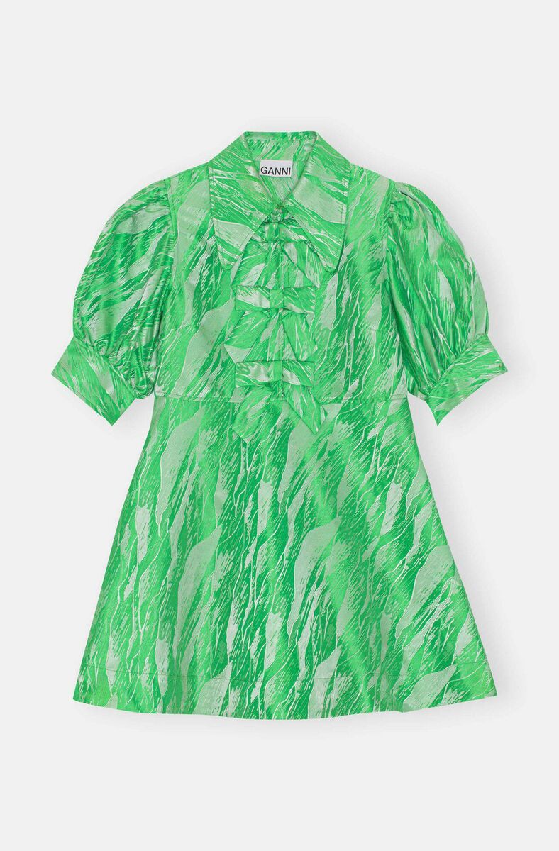 Green Mini Dress, €445, Ganni Green Mini Dress, €445, Ganni