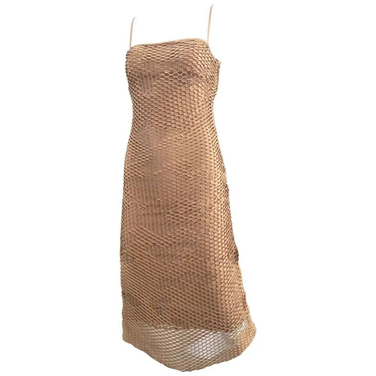 Richad Tyler tan leather cut out dress, 1st Dibs, €958.99