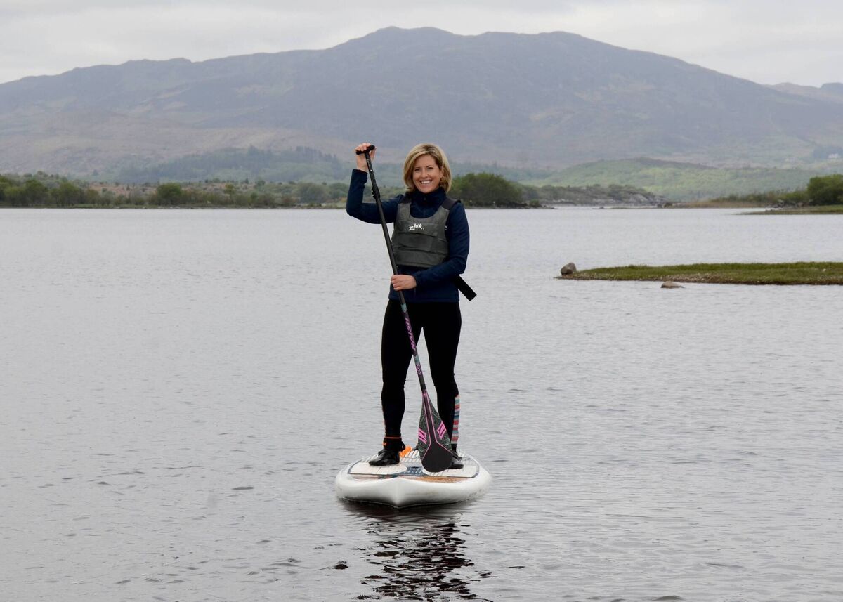 Dianne Slowey of Simply SUP at Lough Conn in Mayo. Picture: Paul Mealey