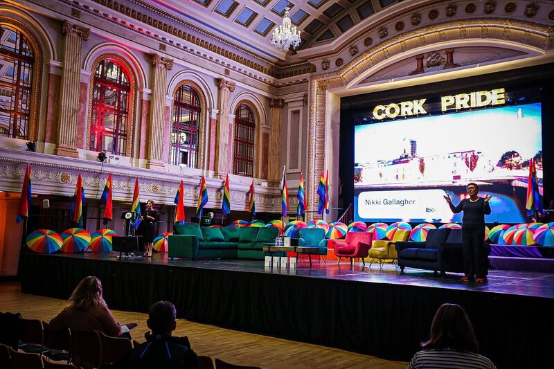 Nikki Gallagher of Ibec addressing the Work With Pride conference at Cork City Hall. Nikki Gallagher of Ibec addressing the Work With Pride conference at Cork City Hall.