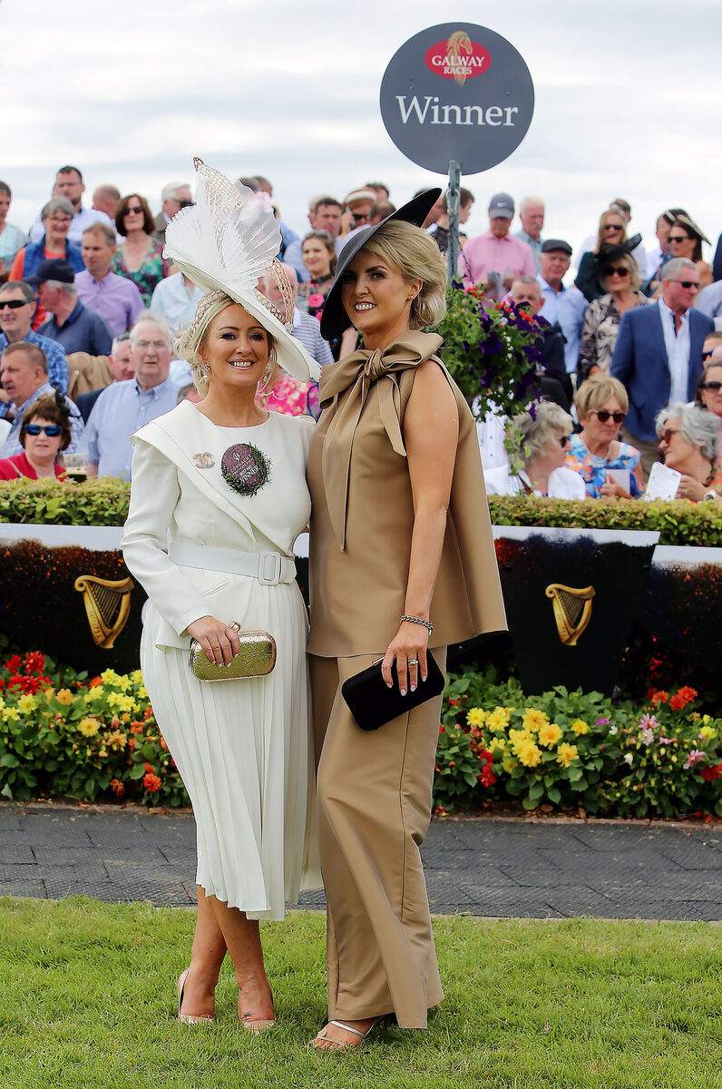 Catherine O’Connor was crowned Best Hat winner and Sandra Faller was announced as the winner of the Galway Races best dressed lady sponsored by the Connacht hospitality group.