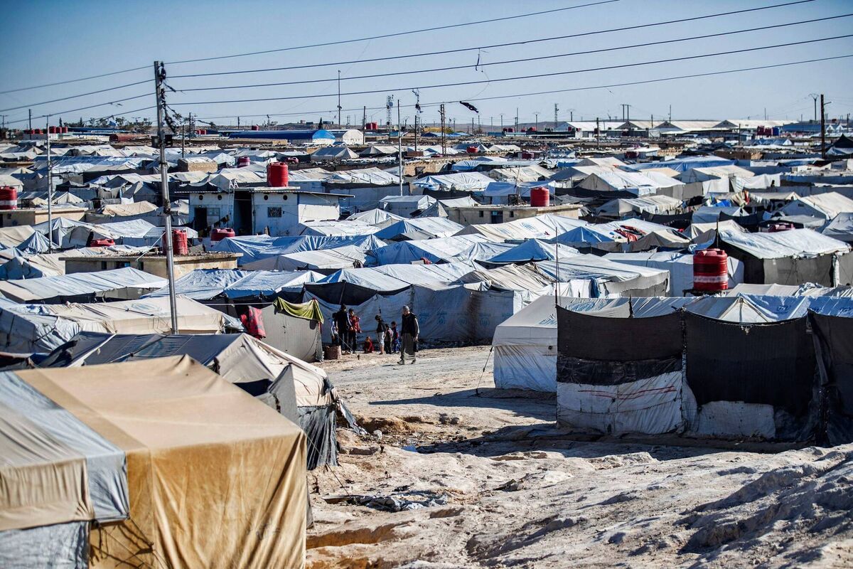 The al-Hol camp, which holds relatives of suspected Islamic State (IS) group fighters in the northeastern Hasakeh governorate in Syria. Al-Hol is the larger of two Kurdish-run displacement camps for relatives of IS jihadists in Syria's northeast. Picture: Delil Souleiman/AFP via Getty Images