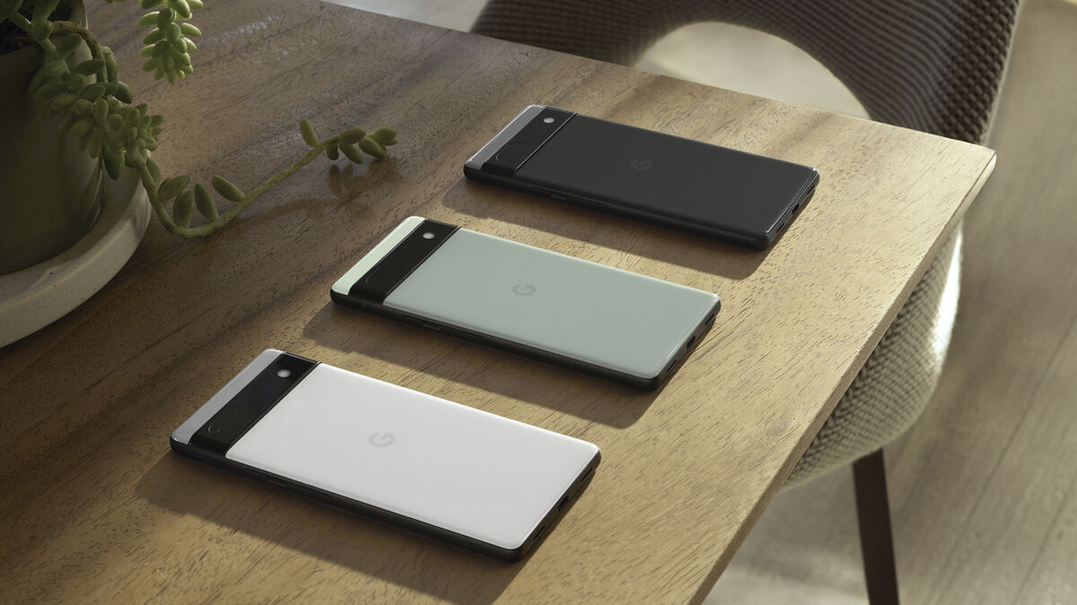 Google Pixel 6a comes in three colours. Picture: Google