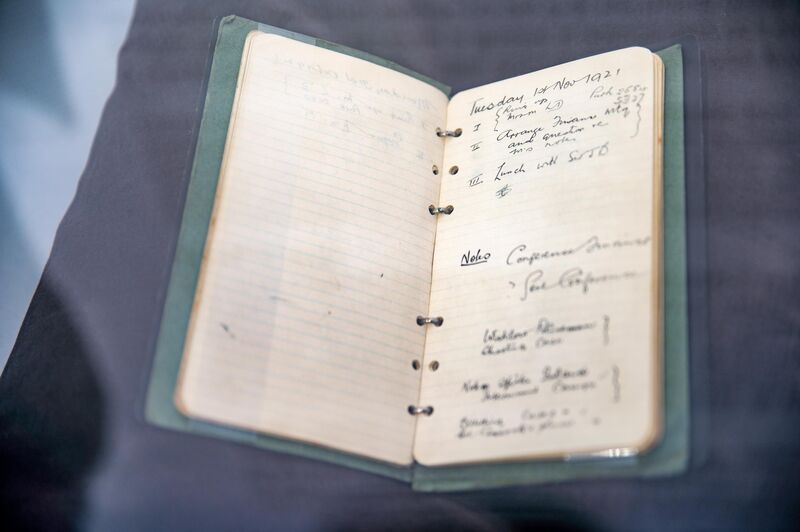 Last year, descendants of Collins gave his diaries from 1918-1922 to the National Archives who conserved, archived and digitised them. Picture: John Allen