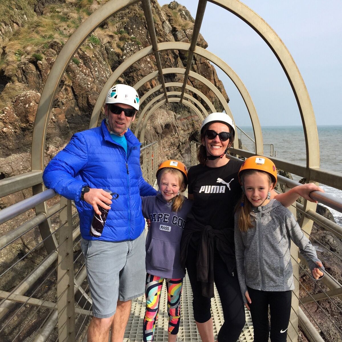 The family on a home adventure in Co Antrim.