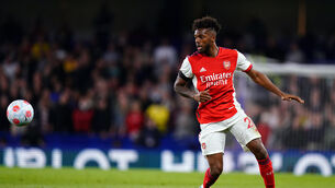 <p>FRENCH CONNECTION: Arsenal's Nuno Tavares during the Premier League match at Stamford Bridge last season.</p>
