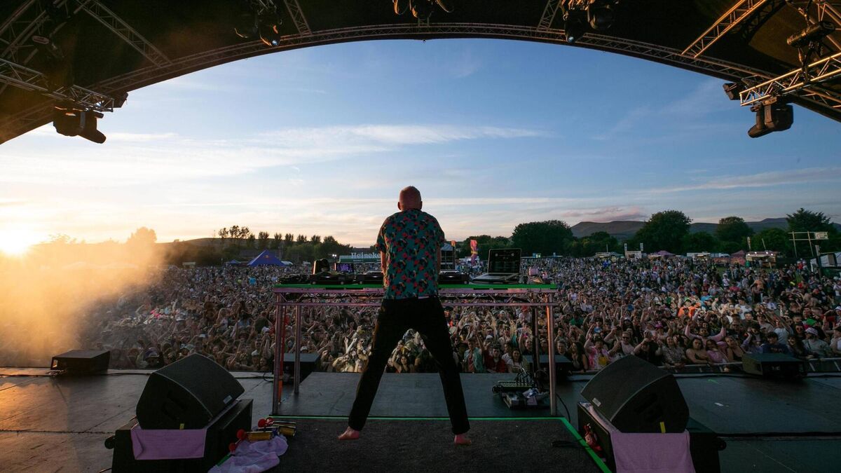 Norman Cooke aka Fatboy Slim performs on the final day of Indiependence 2022 in Mitchelstown; Cork. Picture: Kieran Frost