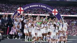 <p>England were crowned European champions (Danny Lawson/PA)</p>