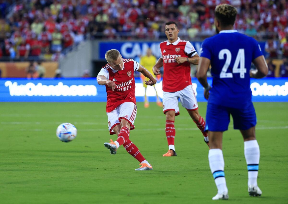 GOAL THREAT: Oleksandr Zinchenko of Arsenal shoots during a pre-season friendly. Goalscoring defenders are prized assets in FPL. Pic: Mike Ehrmann/Getty Images GOAL THREAT: Oleksandr Zinchenko of Arsenal shoots during a pre-season friendly. Goalscoring defenders are prized assets in FPL. Pic: Mike Ehrmann/Getty Images
