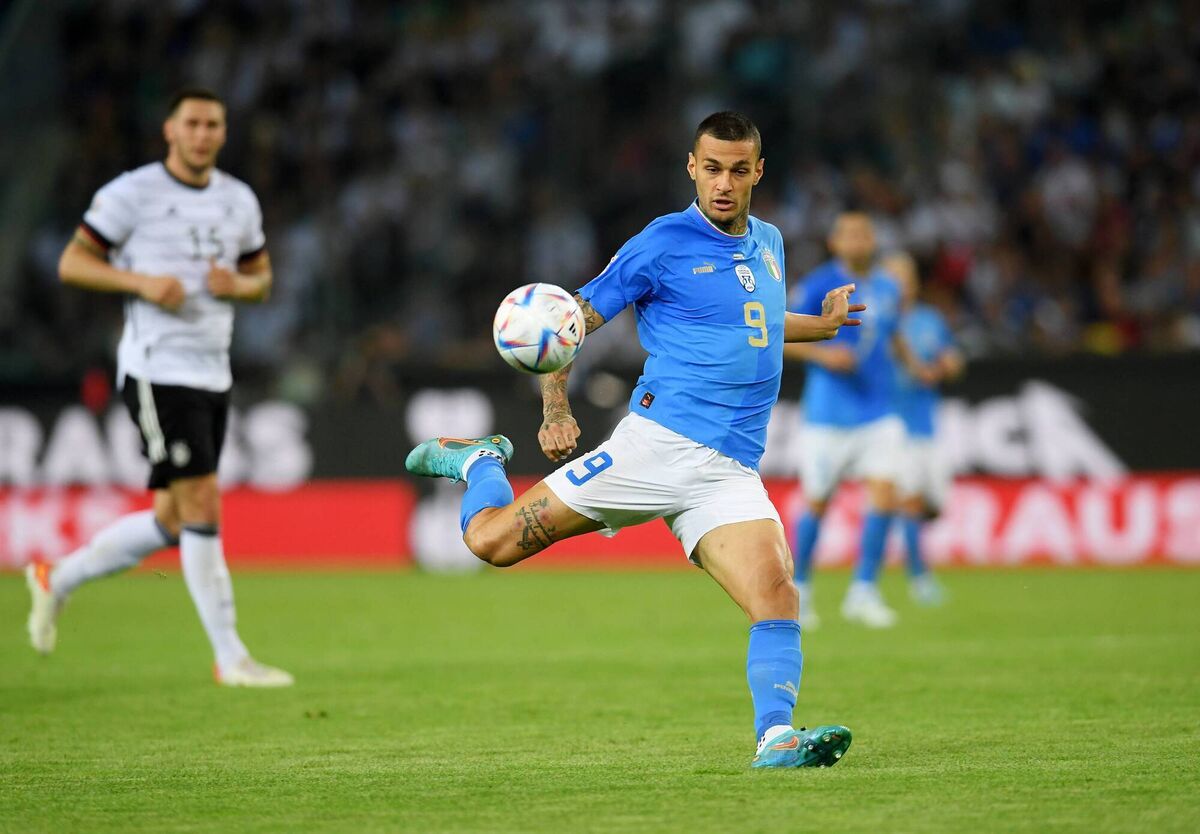 NEW ARRIVAL: Gianluca Scamacca in action for Italy against Germany in the Nations League. He could be a bargain at just 7.0. Pic: Claudio Villa/Getty Images NEW ARRIVAL: Gianluca Scamacca in action for Italy against Germany in the Nations League. He could be a bargain at just 7.0. Pic: Claudio Villa/Getty Images