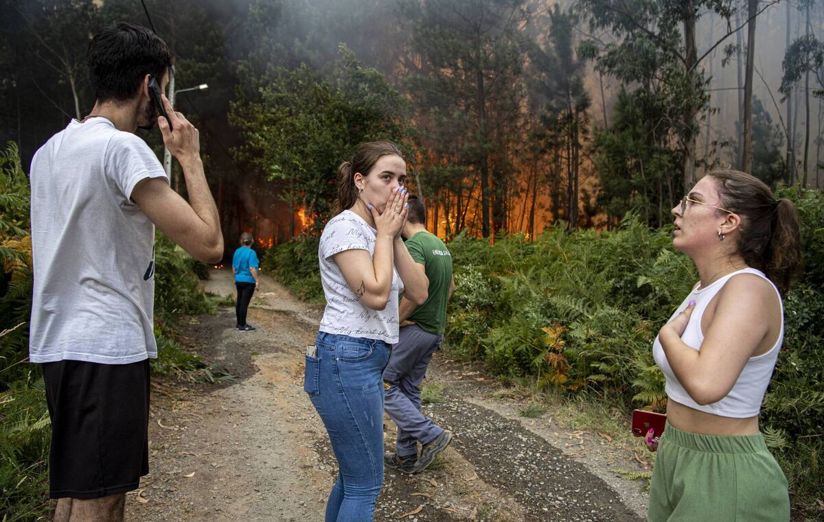 Wildfires raging in Albergaria a Velha, Portugal. Picture: Octavio Passos/Getty Images