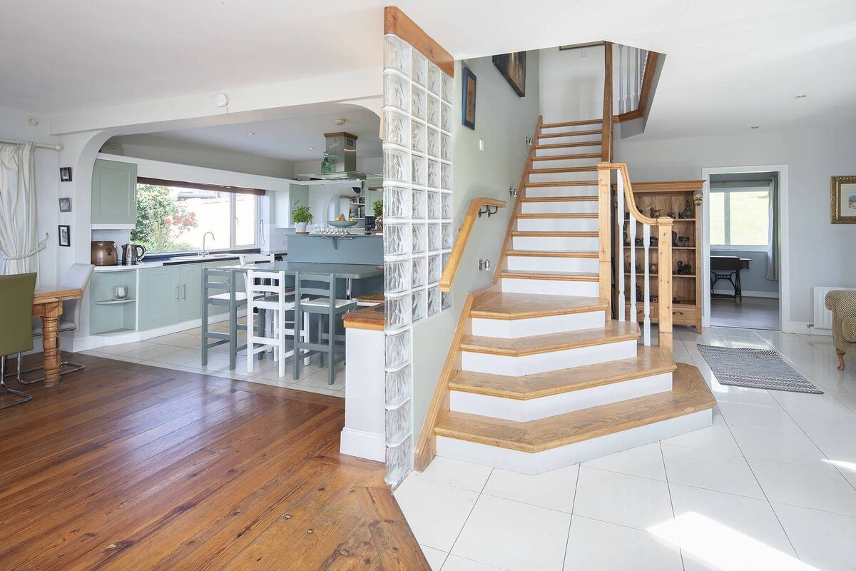 Statement staircase in entrance hall Statement staircase in entrance hall