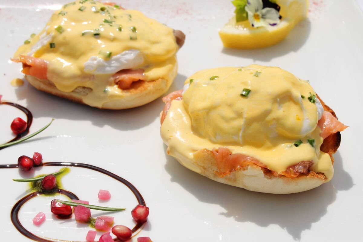 Eggs benedict at Castlewood House in Dingle.