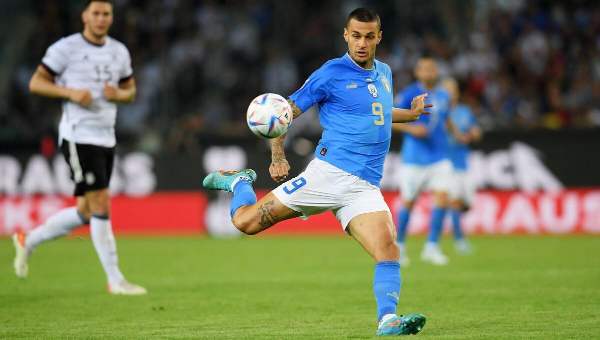 Hammer man: Gianluca Scamacca has been signed for a hefty fee but can he deliver for David Moyes? Pic: Claudio Villa/Getty Images