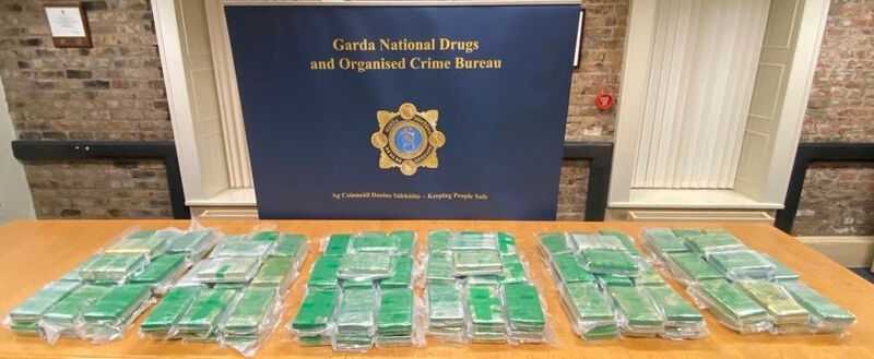 Photo issued by An Garda Siochana showing €8.4m worth of cocaine which had been flown in on a private plane and has been seized by the Garda National Drugs and Organised Crime Bureau. Picture: An Garda Siochana/PA Wire Photo issued by An Garda Siochana showing €8.4m worth of cocaine which had been flown in on a private plane and has been seized by the Garda National Drugs and Organised Crime Bureau. Picture: An Garda Siochana/PA Wire