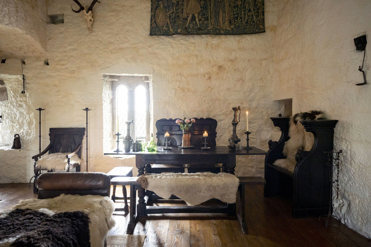Interior of Tullaun Castle, Carrigagown North, Co Tipperary.