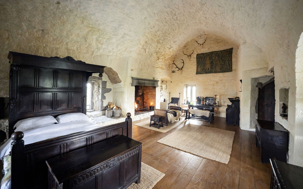 Tullaun Castle, Carrigagown North, Co Tipperary. When Sonja and her husband took on the castle it was a roofless, floorless, damp, dark space. 