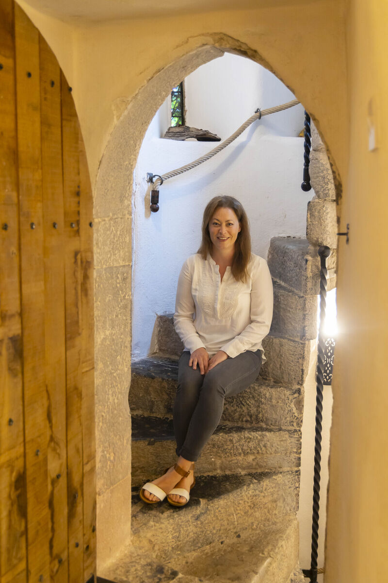Mhairi Gray at home in her castle: Her parents bought the castle in the 1970s.