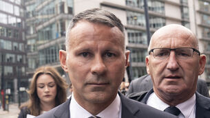 <p>Former Manchester United footballer Ryan Giggs arrives at Manchester Minshull Street Crown Court (Danny Lawson/PA)</p>