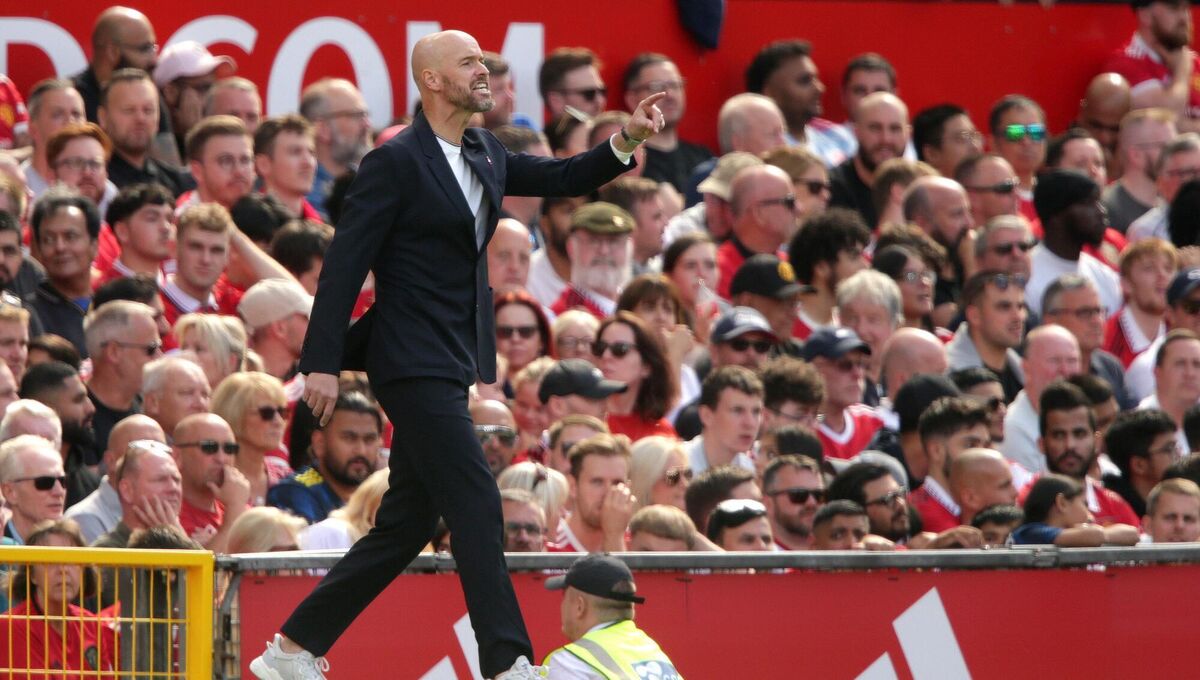 Manchester United manager Erik ten Hag during the Premier League match at Old Trafford, Manchester. Picture: Ian Hodgson/PA Wire