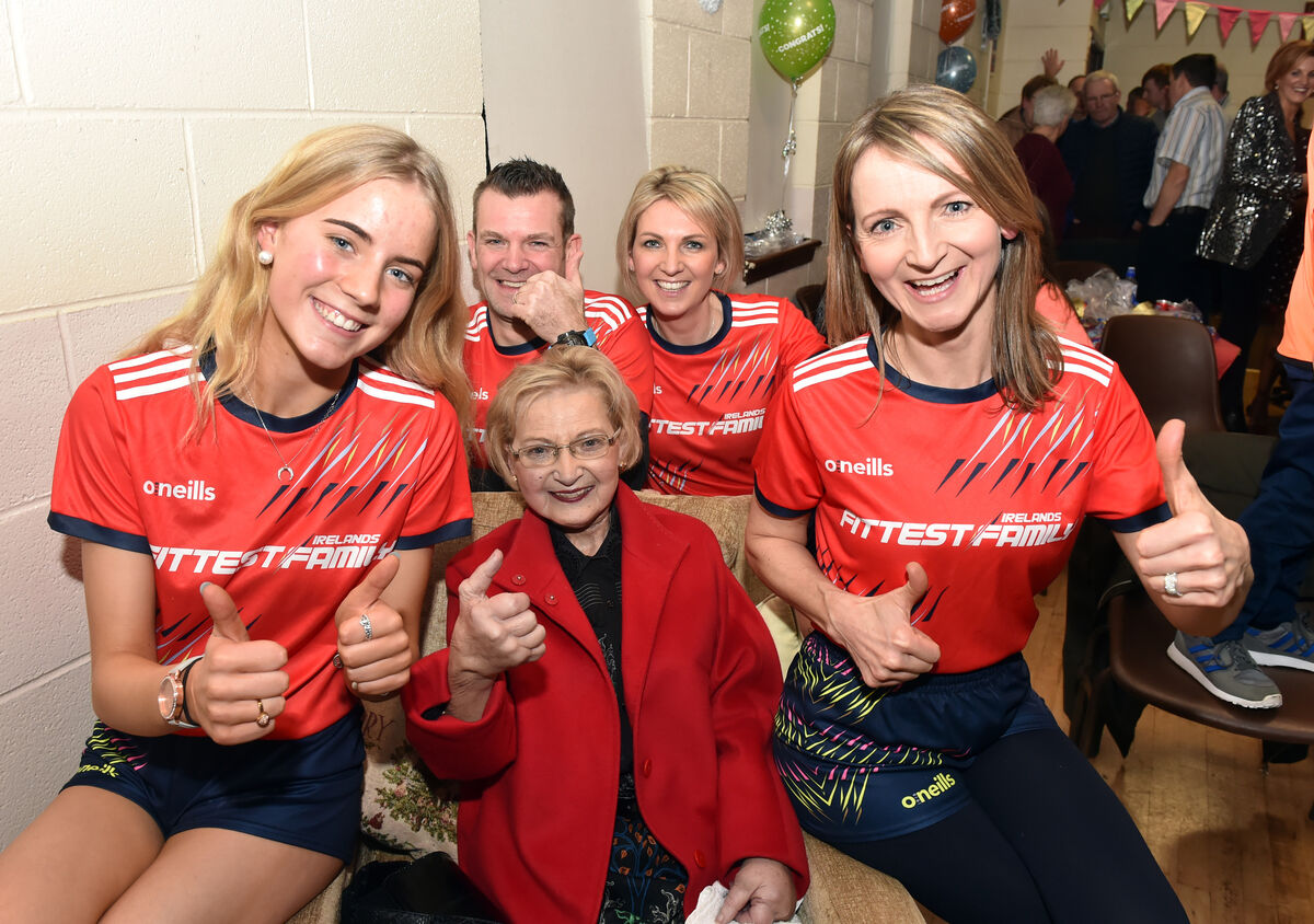Nora Sheahan, mother of actress Norma Sheahan (right) with team members Sheena Buckley, Leonard O'Sullivan and Paula Cogan. Nora Sheahan, mother of actress Norma Sheahan (right) with team members Sheena Buckley, Leonard O'Sullivan and Paula Cogan.