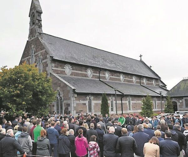 A huge crowd turned up at Ballyhooly, north Cork, to pay tribute to the CIT student. Picture: Daragh Mc Sweeney/Provision
