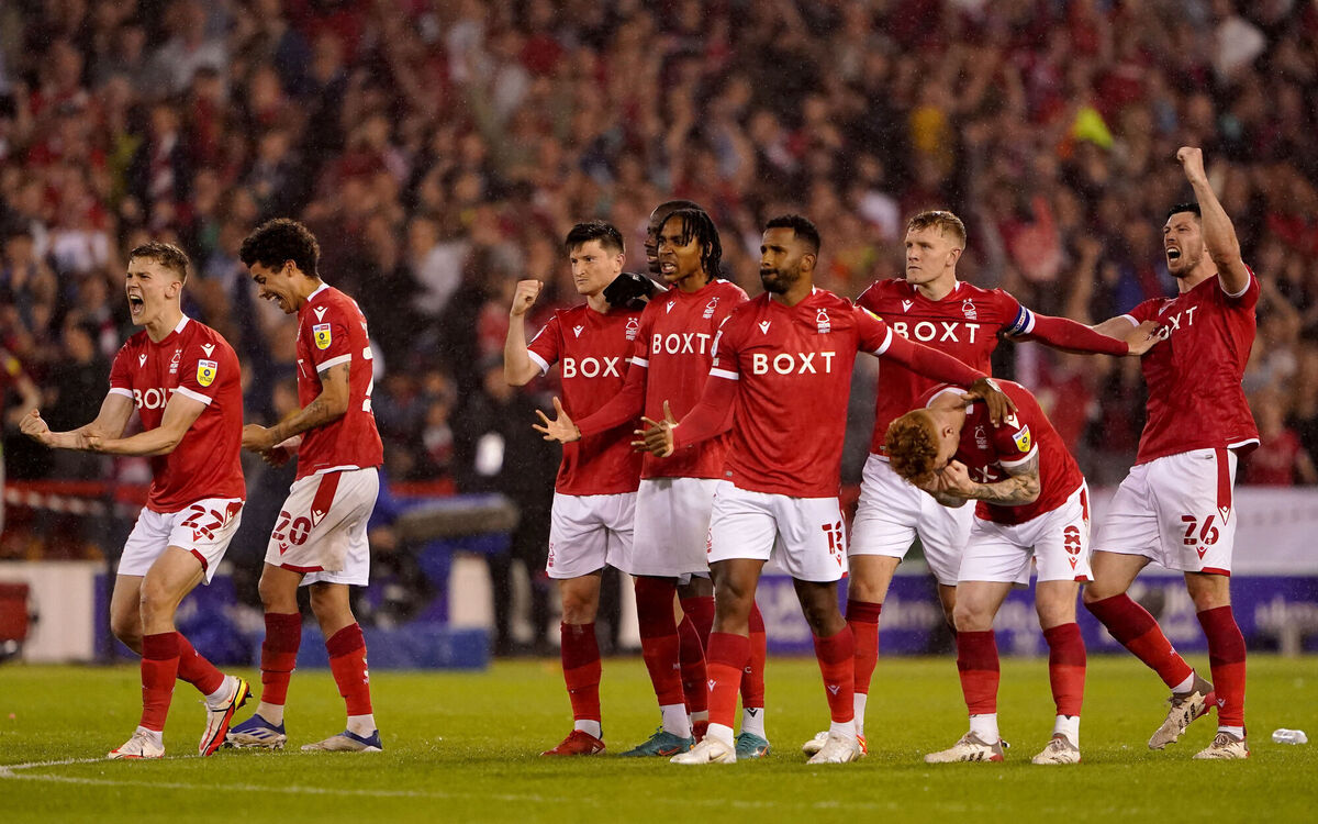Nottingham Forest' players. Picture: Zac Goodwin/PA Wire. Nottingham Forest' players. Picture: Zac Goodwin/PA Wire.