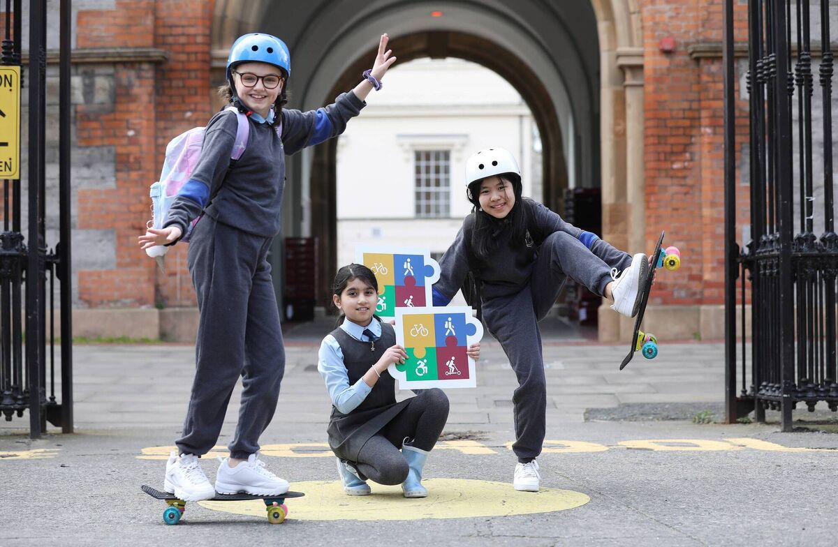 The Safe Routes To School campaign was launched last year, with projects commencing in 170 schools as part of a rolling programme of support. Picture: Department of Transport/Twitter