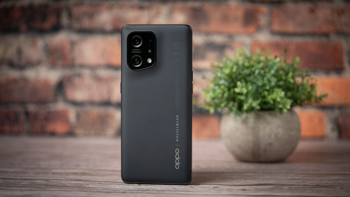 The Oppo Find X5 features a matte glass texture on the back. Picture: Noel Campion.