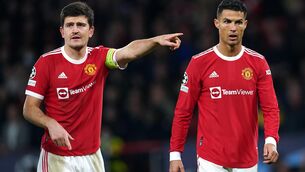 <p>MAN BEHIND MAGUIRE: Manchester United's Harry Maguire and Cristiano Ronaldo. </p>