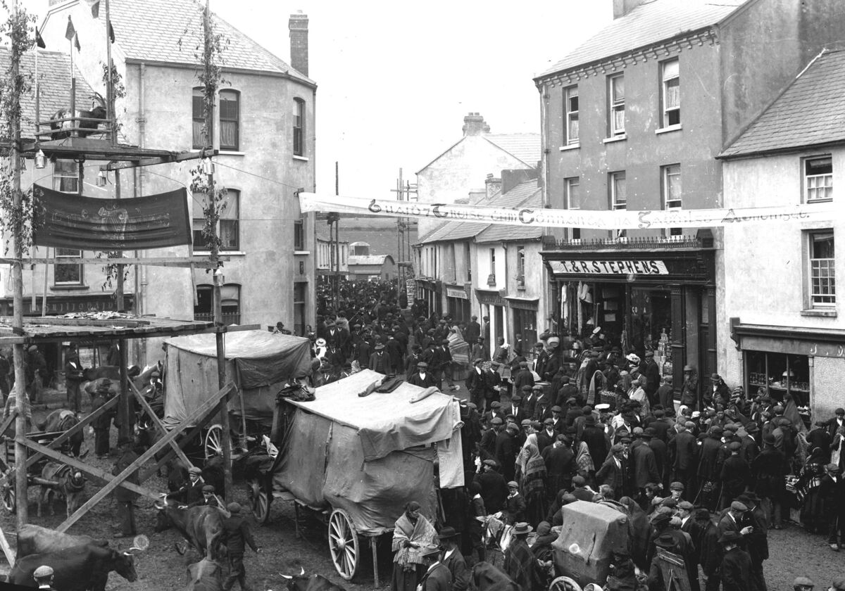  Puck Fair is reputed to be more than 400 years old, so this 'Examiner' photo of King Puck on his perch in Killorglin in 1913 is pretty recent really. Picture: Irish Examiner Archive
