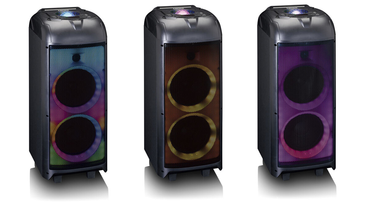 Lenco PA-260BK party speaker with impressive light show feature. Picture: Lenco.