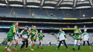 <p>FIELD OF DREAMS: Under 10 players during an LGFA Go Games Activity Day at Croke Park in 2019. Pic: Harry Murphy/Sportsfile </p>