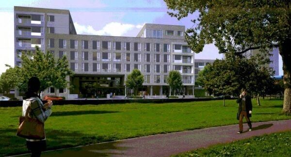A view of the student accommodation development on Western Road on the site of the former filling station. A view of the student accommodation development on Western Road on the site of the former filling station.