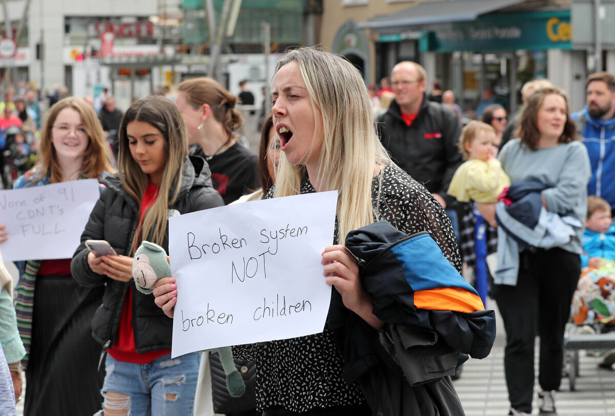FUSS (Families Unite for Services and Support)recently protested for improved rights and conditions for children with disabilities, on the Grand Parade, Cork. Picture: Jim Coughlan.