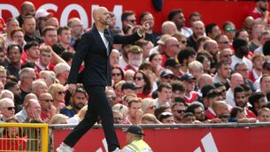<p>CALM UNDER FIRE: Manchester United manager Erik ten Hag. Pic: Ian Hodgson/PA Wire.</p>
