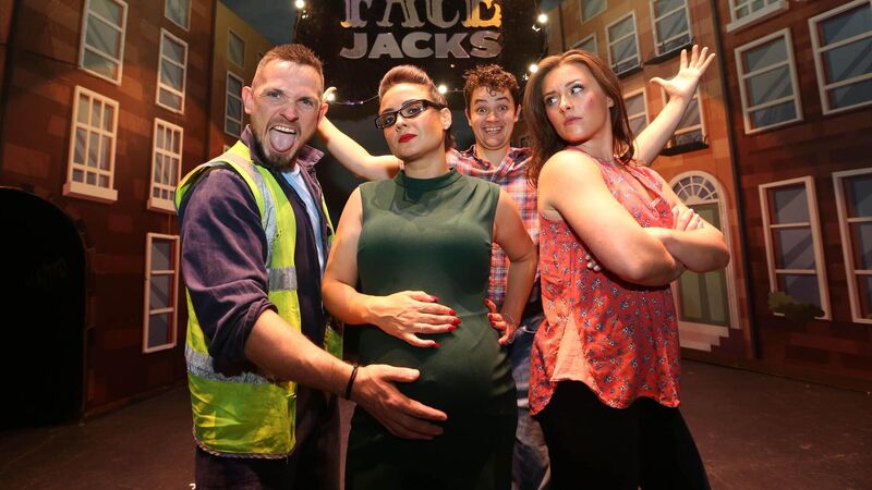 Johnny Ward, Fiona O'Carroll, Stephen O'Leary and Sarah Gordon in Copper Face Jacks: The Musical. Picture: Sasko Lazarov / Photocall Ireland Johnny Ward, Fiona O'Carroll, Stephen O'Leary and Sarah Gordon in Copper Face Jacks: The Musical. Picture: Sasko Lazarov / Photocall Ireland