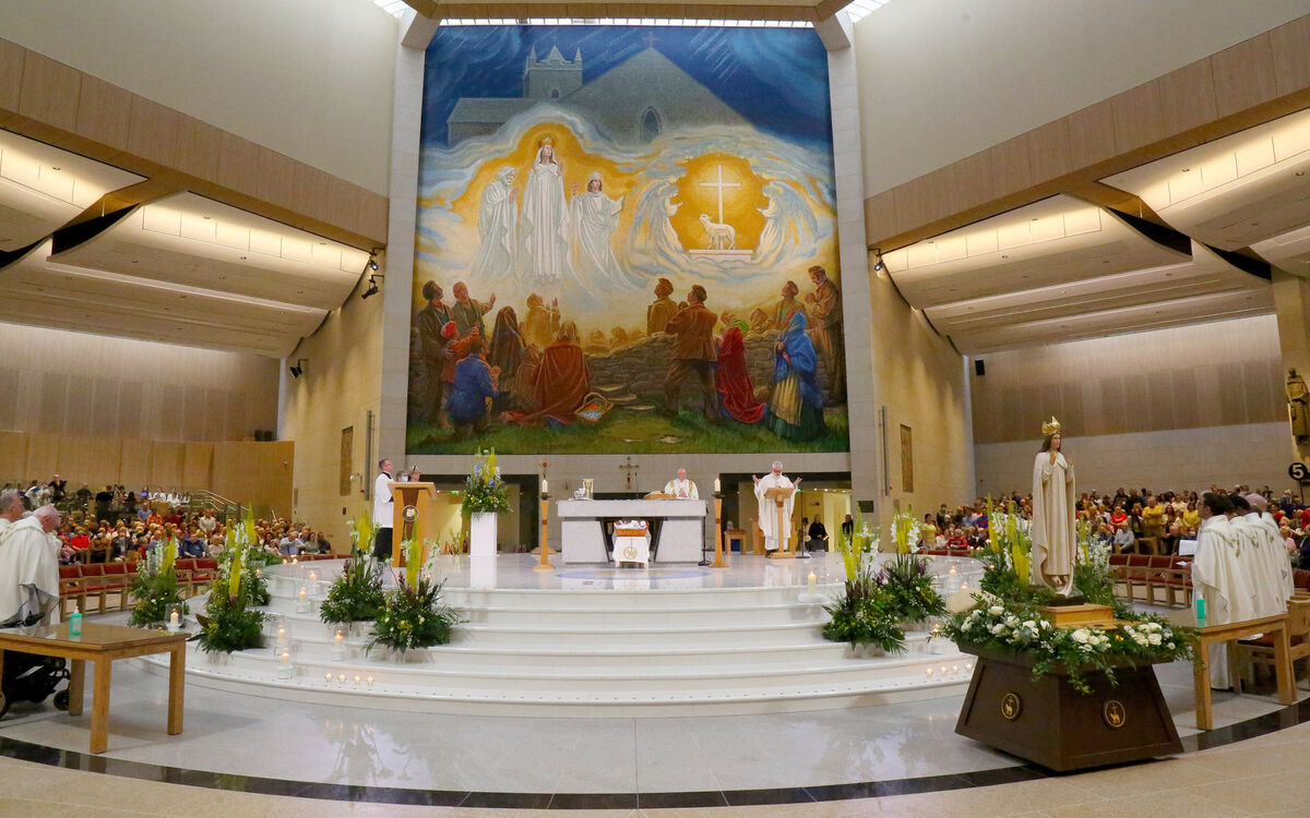 The altar at this year's Knock Shrine Mass in Co Mayo. 	Picture: Hany Marzouk