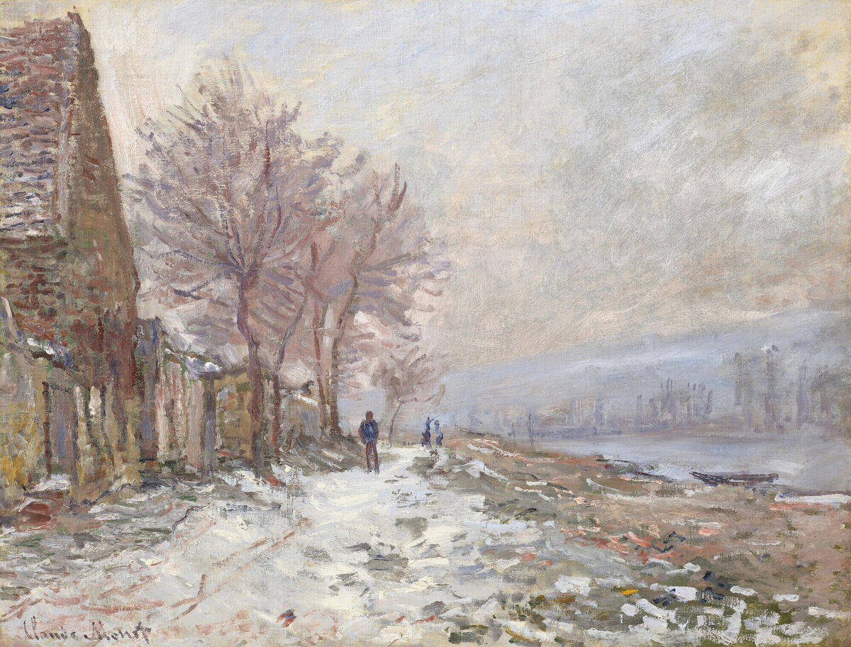 'Lavacourt, l'hiver'  by Claude Monet from the Ann and Gordon Getty Collection.