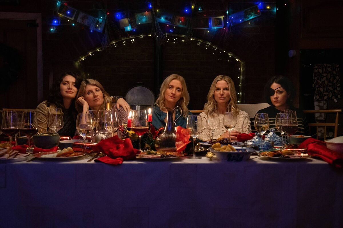 Eve Hewson, Sharon Horgan, Anne-Marie Duff, Eva Birthistle and Sarah Greene in Bad Sisters on Apple TV+