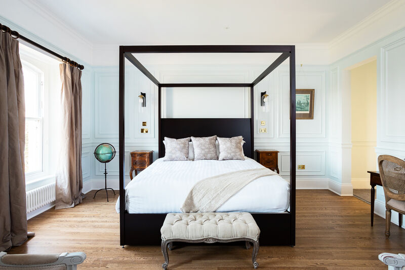 The boutique-feel room fit with a cloud-like bed. Photo: Niamh Whitty/www.pictureitsold.ie