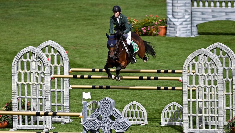 Clear route to glory: Conor Swail of Ireland competing on Count Me In in the Longines FEI Jumping Nations Cup™ of Ireland during the Longines FEI Dublin Horse Show at the RDS in Dublin. Pic: Piaras Ó Mídheach/Sportsfile