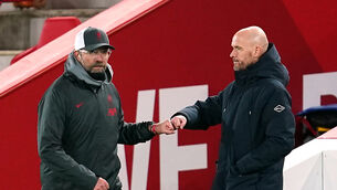 Jurgen Klopp believes Erik ten Hag’s start in English football cannot be compared to his own (Jon Super/PA)